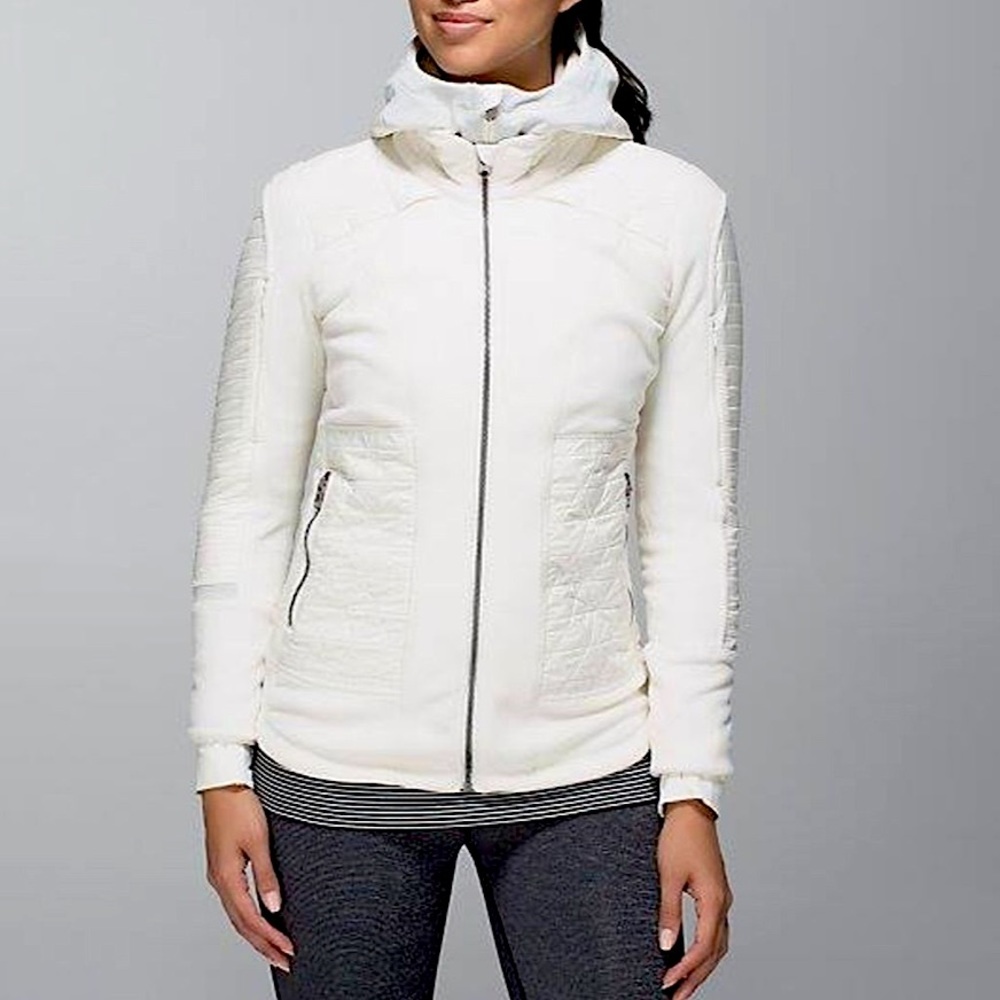 Lululemon Fleecy Keen Jacket II in Ghost 4 RARE Unicorn 🦄